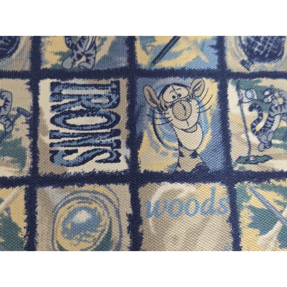 Vintage Disney Tigger Golf Polo – Checkered 'Woods' & 'Irons' – Men's Large 90's - Picture 15 of 16